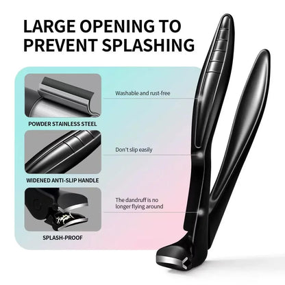✂️Black Curved Nail Clipper – Ergonomic & Easy for Seniors 🖤