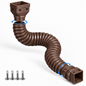Flexible Rain Gutter Downspout Extension Kit  – Adjustable 22"-63" Drain Pipe with Leaf Filter for Foundation Protection