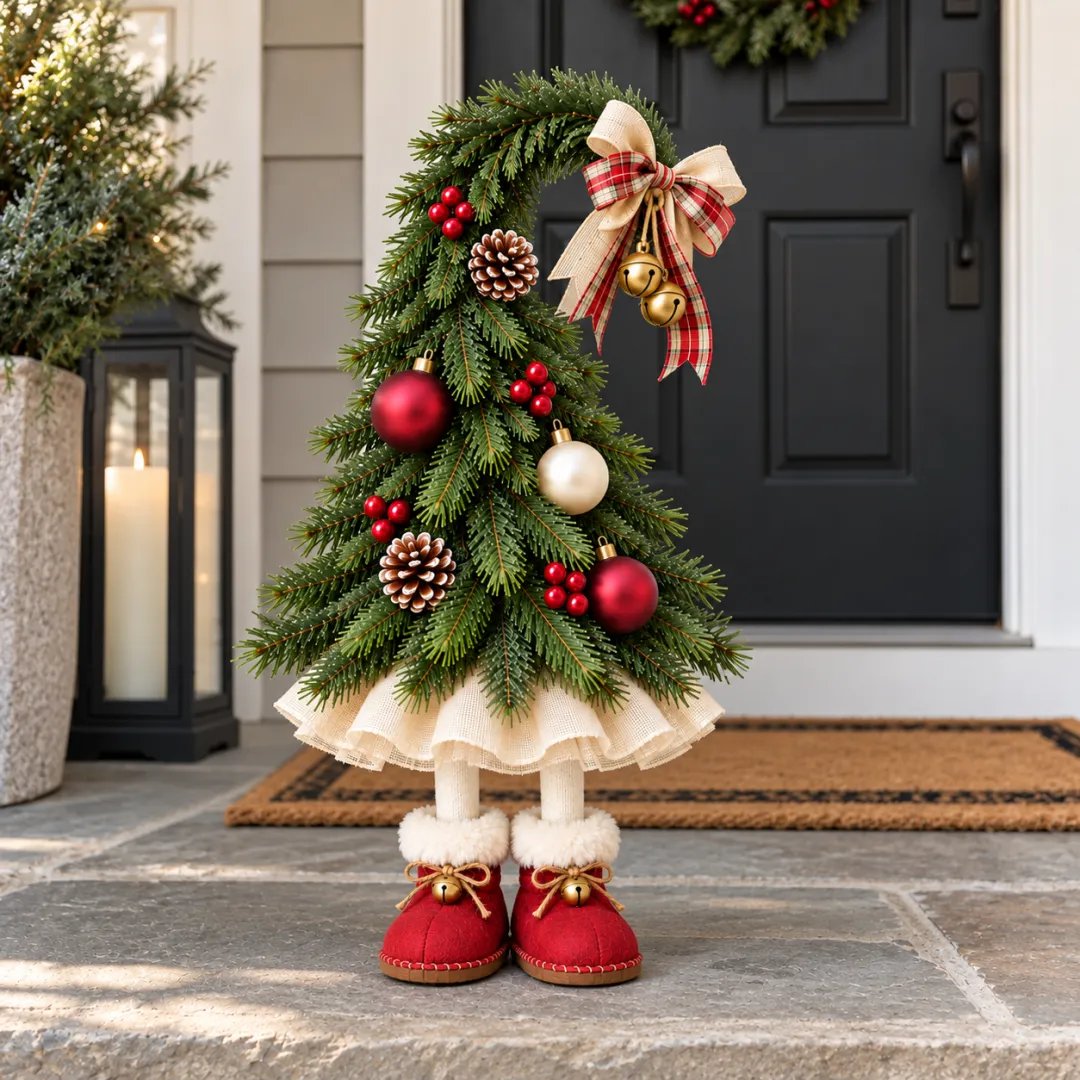 🎉 Whimsical Christmas Elf Tree Decor – Playful Holiday Ornament Set ✨