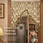 Embroidered Lace Doorway Curtain – Romantic Floral Beaded Sheer Panels