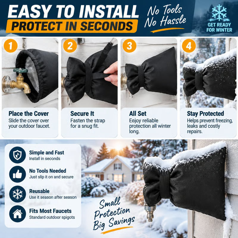 🔥Black Friday Deal❄️ Outdoor Faucet Cover | Winter Freeze Protection Insulated Spigot Protector