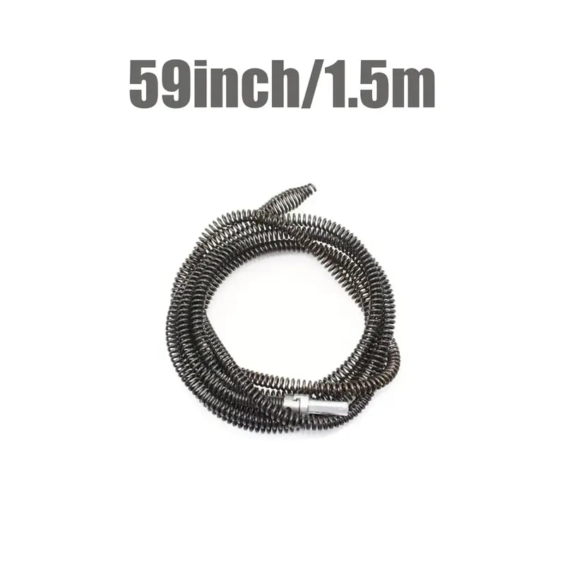 🔧 Flexible Drill-Powered Drain Cleaning Snake – Deep Pipe Clog Remover for Sinks, Showers & Toilets