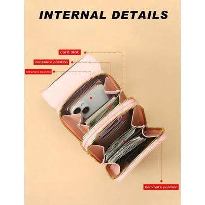 2026 Trendy Minimalist Elegant Women's Touchscreen Crossbody Phone Wallet
