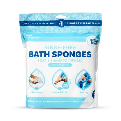 🚿 Rinse-Free Shower Wipes – Soap & Shampoo Infused, pH-Balanced for Elderly, Gym, Camping & Travel