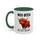 Moo Bitch Get Out The Way Highland Cow Mug
