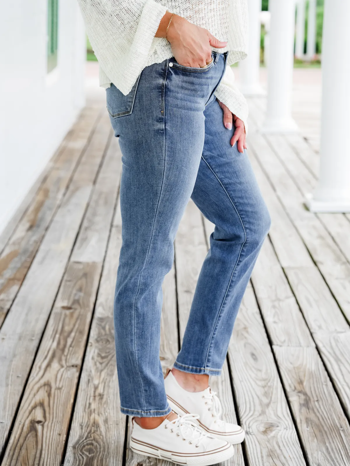 Judy Tummy Control Cuffed Slim Fit Jeans