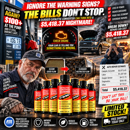 🔥 Stop Overpaying At The Pump🚗Restore Lost MPG & Protect Your Engine With A Professional Catalytic Converter Cleaner-8JX3