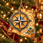 Pirate Adventures – Vintage Stained Glass-Style Christmas Ornaments, Set of 6