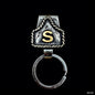 Vintage Brass Initial Cow Tag Keychain for Belt Loop & Pocket Carry