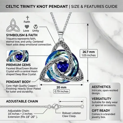 Birthstone Celtic Knot Necklace for Women