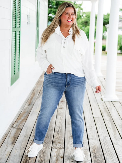 Judy Tummy Control Cuffed Slim Fit Jeans
