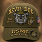 Handmade Devil Dog USMC 250th Birthday Commemorative Cap 🇺🇸