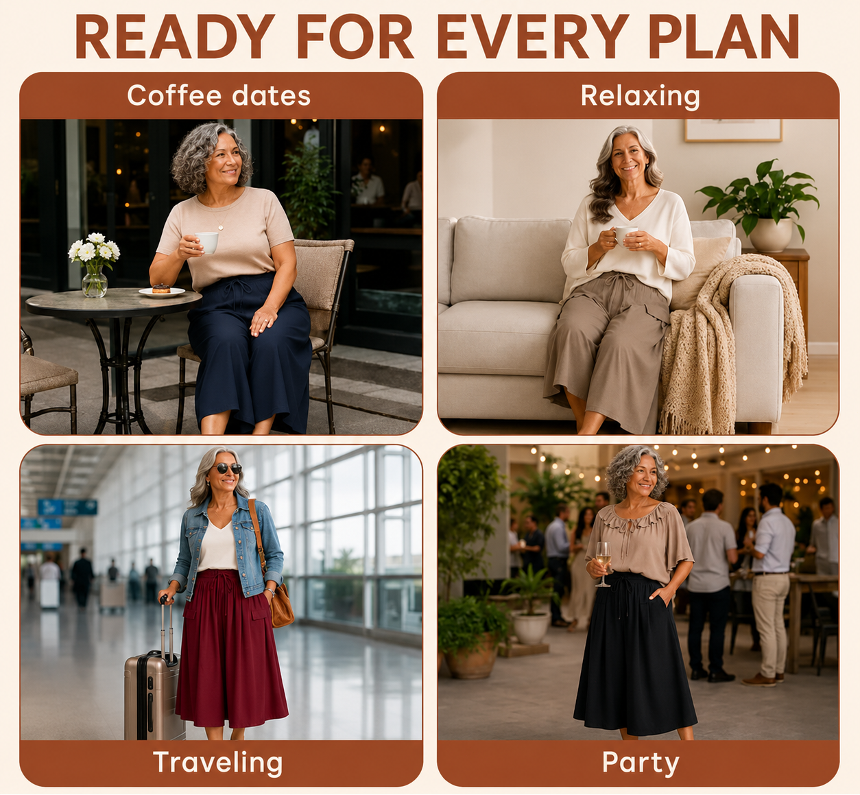 Relaxed Wide-Leg Cropped Culottes