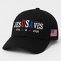 Jesus Saves USA 250th Anniversary Hand-Embroidered Patriotic Cap