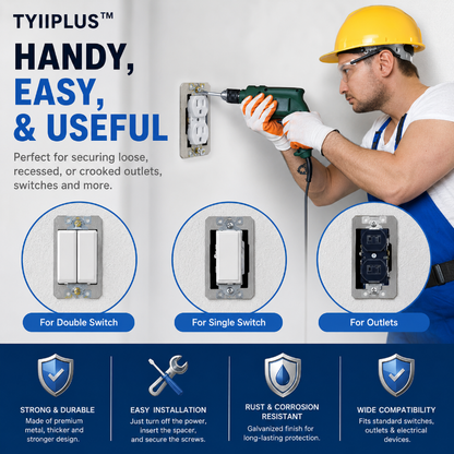 🛠 Outlet Repair Spacers – Easy Fix for Loose, Crooked & Recessed Outlets