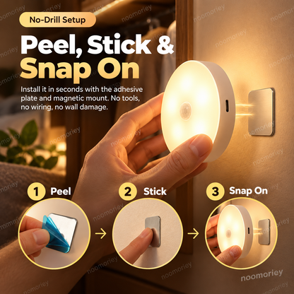 💡 Smart Motion Sensor LED Light – Rechargeable Magnetic Night Light with Automatic On/Off