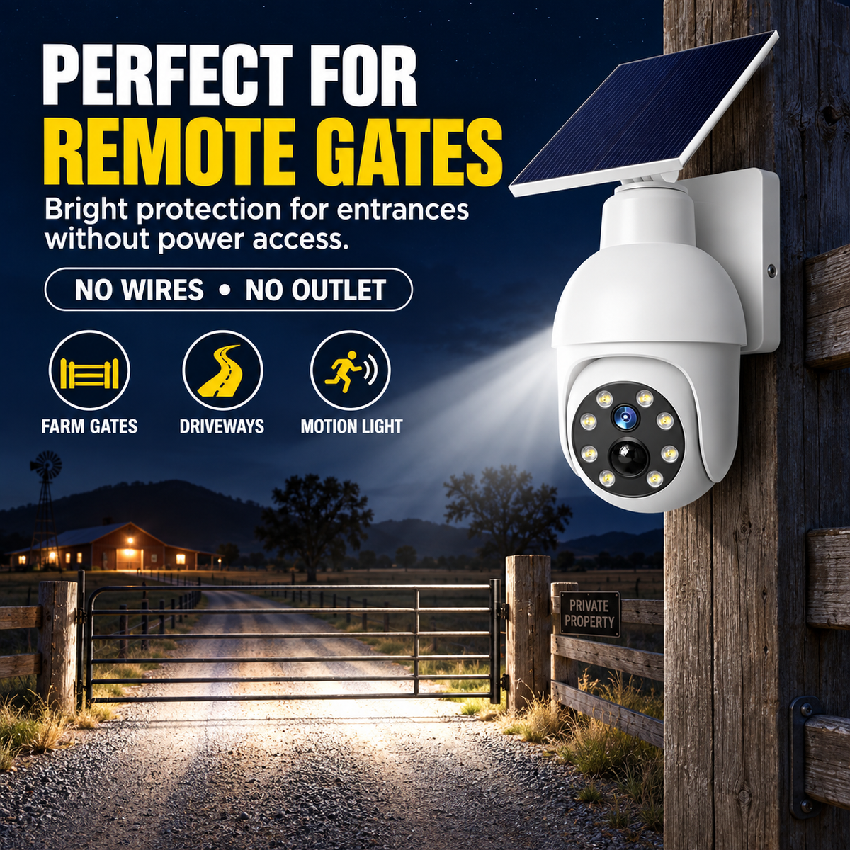 ⏰Final 6 Hours Sale 50% OFF🔥🔥 - Solar-Powered Simulated Surveillance Camera Street Light