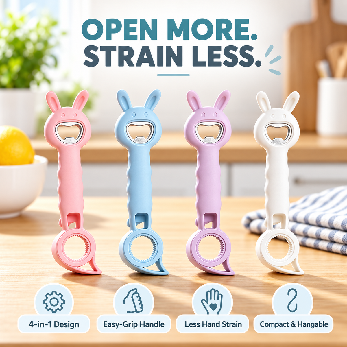 🍺Buy 1 Get 1 Free⚡4-in-1 Beer Bottle Opener – Easy Grip, Easy Open