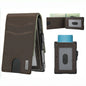 Men’s Minimalist Pop-Up Wallet, RFID Blocking Aluminum Slim Bifold.