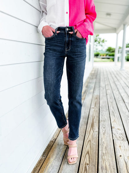 Judy Tummy Control Cuffed Slim Fit Jeans