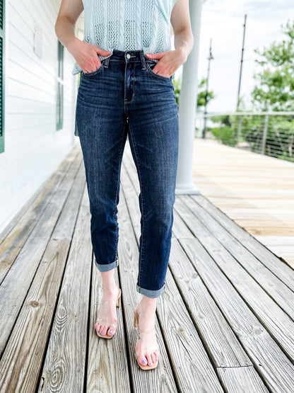Judy Tummy Control Cuffed Slim Fit Jeans