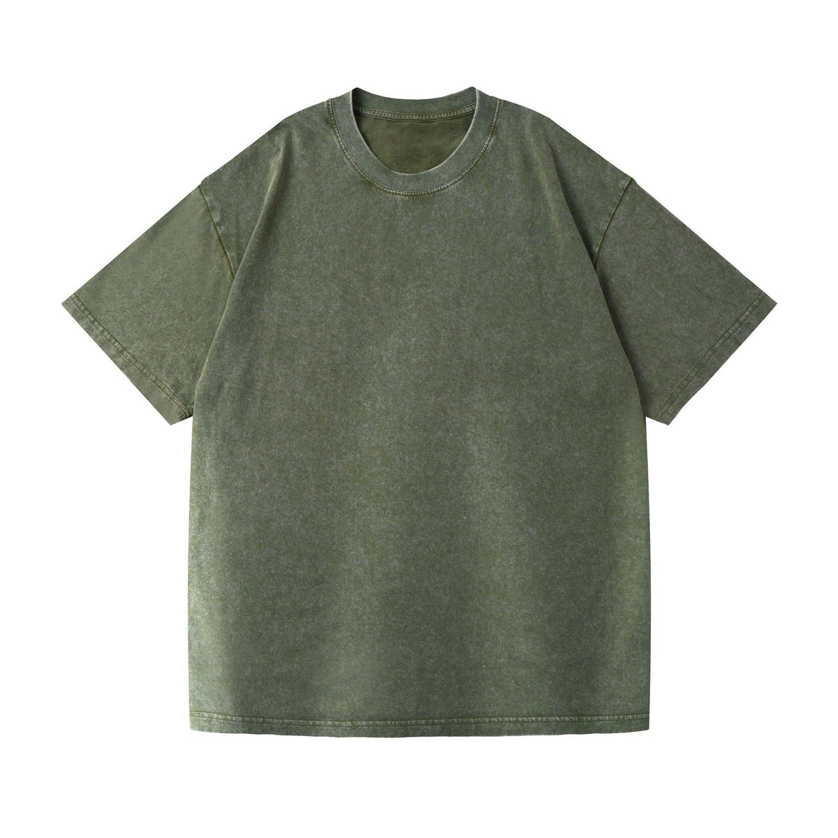 Distressed Washed Cotton 4-Pack Tees Breathable Sports Couples Plain Short Sleeve Black Cream