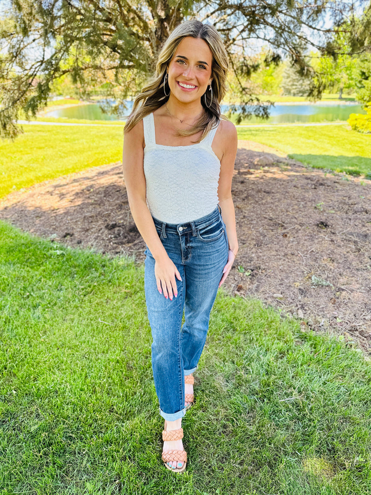 Judy Tummy Control Cuffed Slim Fit Jeans