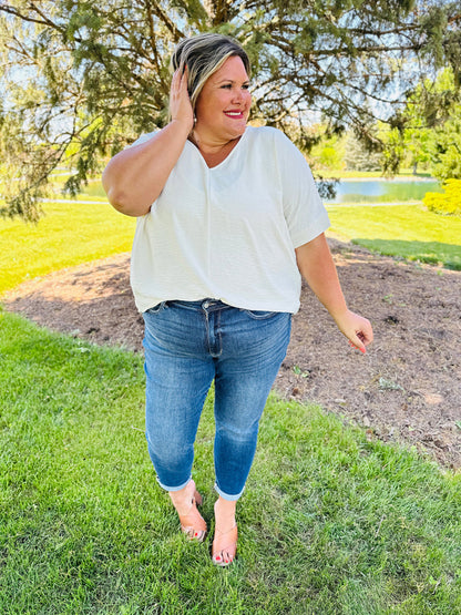 Judy Tummy Control Cuffed Slim Fit Jeans