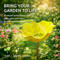 Wravion™ Handmade Metal Flower Garden Stake Bird Bath
