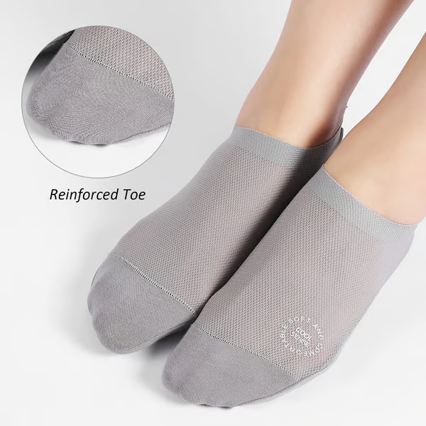 🔥6-Pair Invisible Grip Socks Pack 🧦 – Breathable Low-Cut Anti-Slip Sweat-Absorbing Design