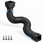Flexible Rain Gutter Downspout Extension Kit  – Adjustable 22"-63" Drain Pipe with Leaf Filter for Foundation Protection