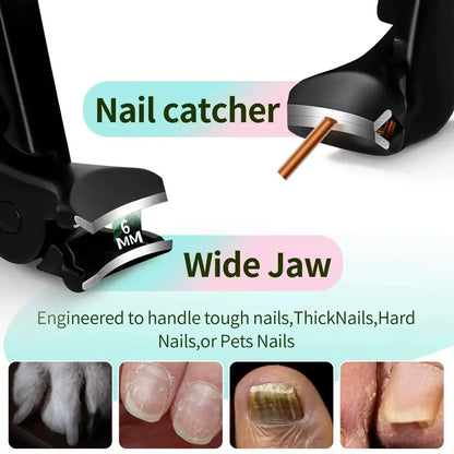 ✂️Black Curved Nail Clipper – Ergonomic & Easy for Seniors 🖤