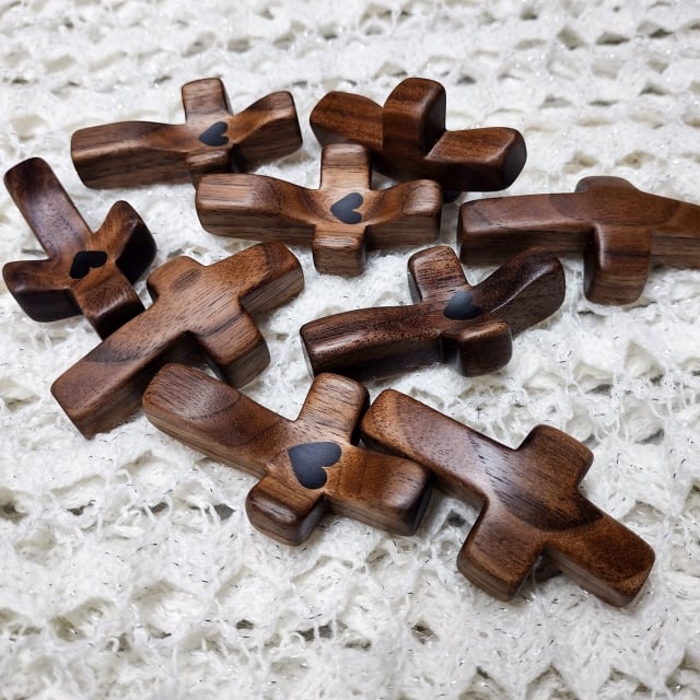 🏆Flash Sale⚡ 50K+ SOLD! ✝️100% Handmade Wooden Cross My Heart