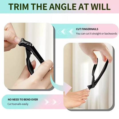 ✂️Black Curved Nail Clipper – Ergonomic & Easy for Seniors 🖤