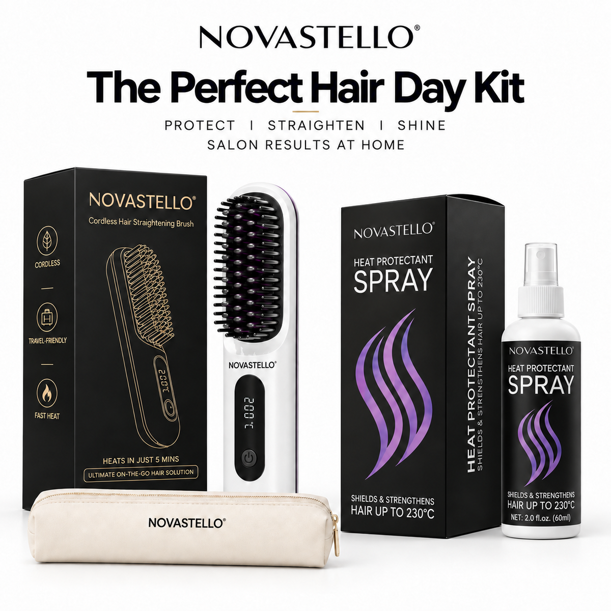 The Perfect Hair Day Kit - Smooth, protect & style your hair anywhere in minutes