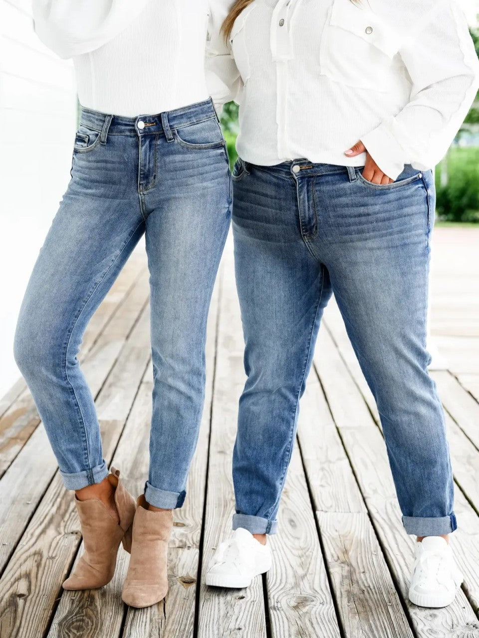 Judy Tummy Control Cuffed Slim Fit Jeans