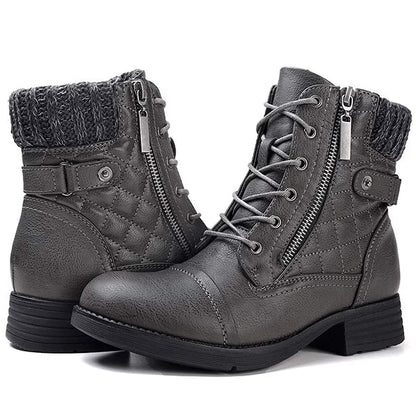 Women's Combat Boots Lace up Ankle Booties