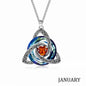 Birthstone Celtic Knot Necklace for Women