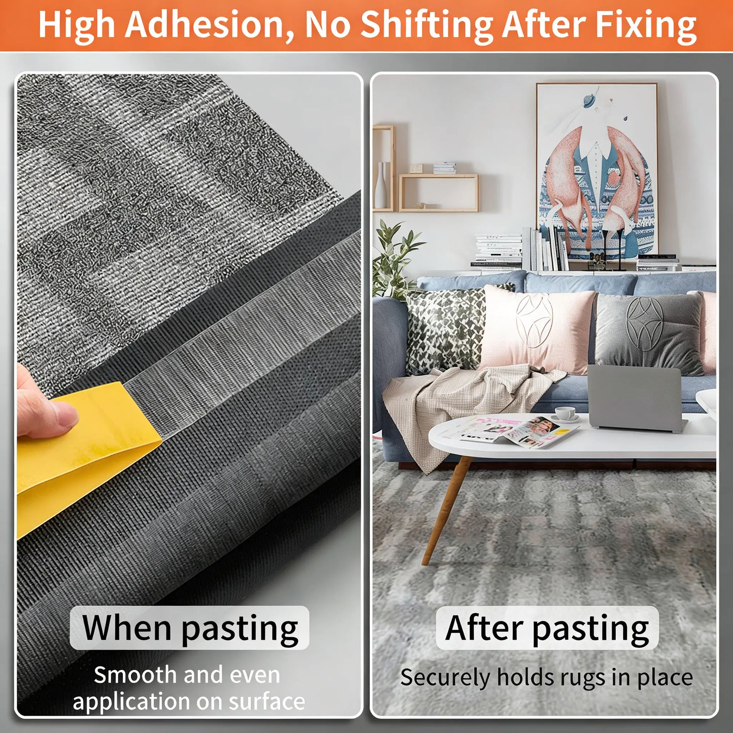 Heavy Duty Double Sided, Strong Adhesive PET Tape, Removable No Residue