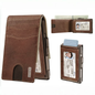 Men’s Minimalist Pop-Up Wallet, RFID Blocking Aluminum Slim Bifold.