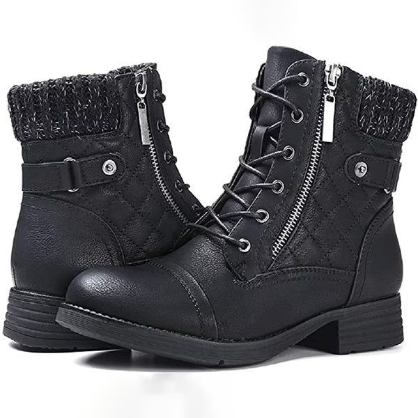 Women's Combat Boots Lace up Ankle Booties