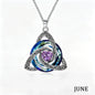 Birthstone Celtic Knot Necklace for Women