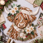 🐮💐🌸 Birth Flower Highland Cow 3D Layered Fabric Art DIY Kit (Beginner-friendly) 🔥 Buy 2 Free Shipping