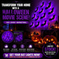 Glowing 3D Sculpted Halloween Wall Decor – Spooky Cordless Party Wall Art