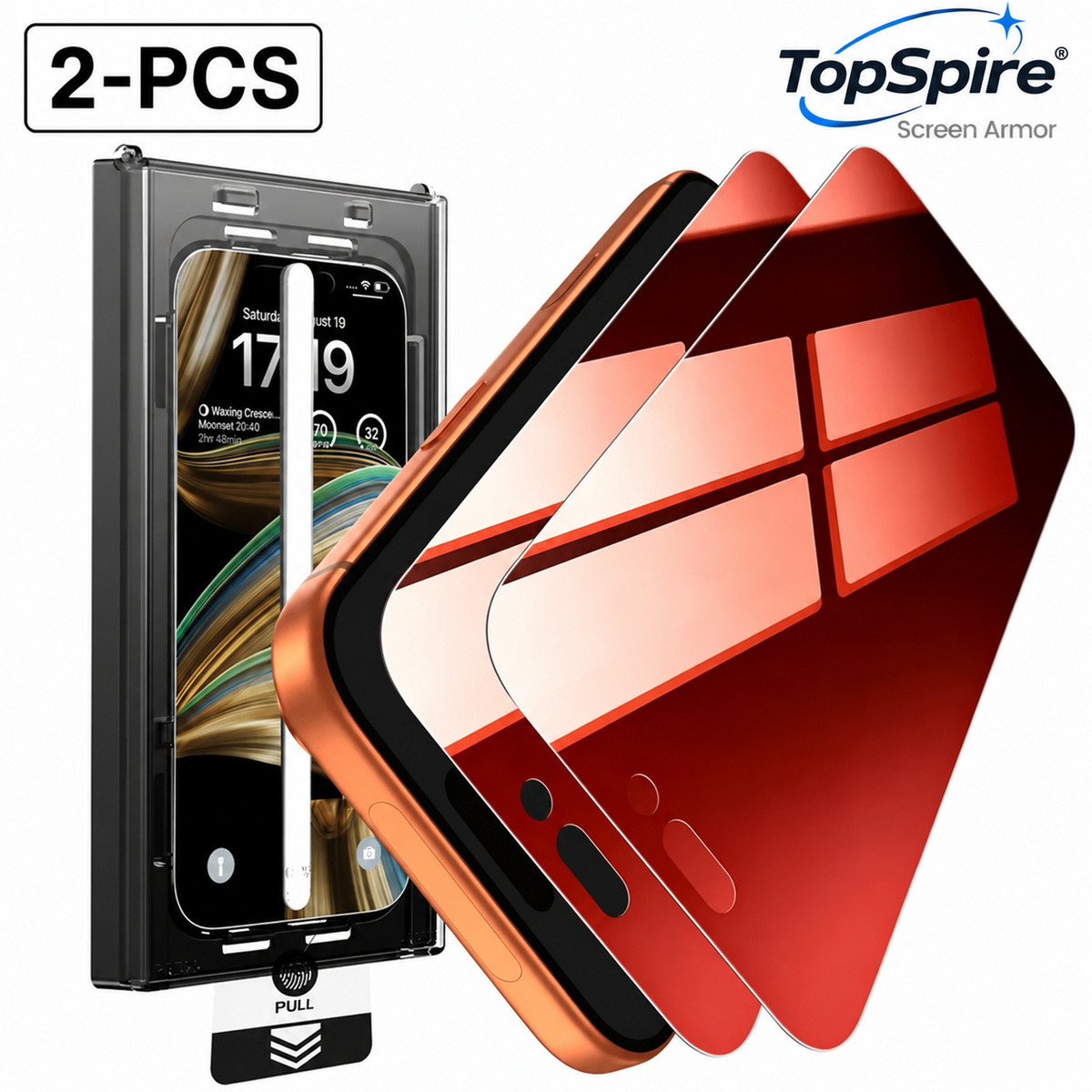 🔥TopSpire 2-Pack Screen Protector for iPhone