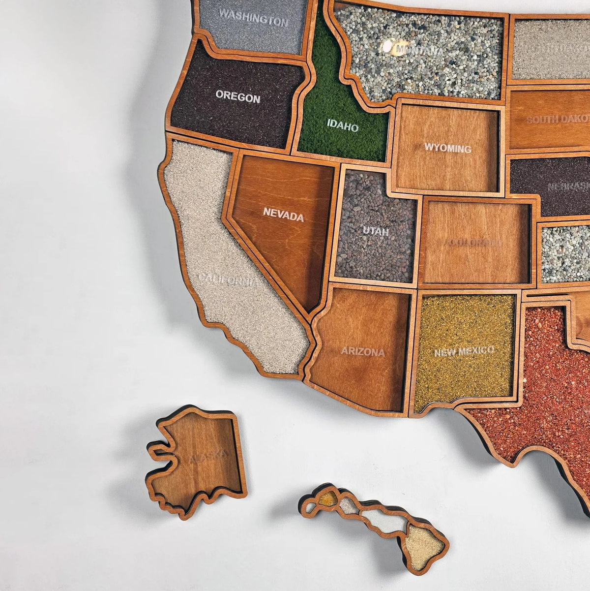 🗺️ USA Travel Memory Map – Wooden Keepsake Wall Display