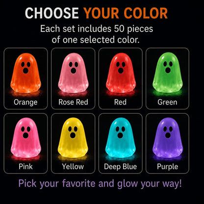 Glow-in-the-Dark Mini Ghosts – 8-Colour Halloween Mix