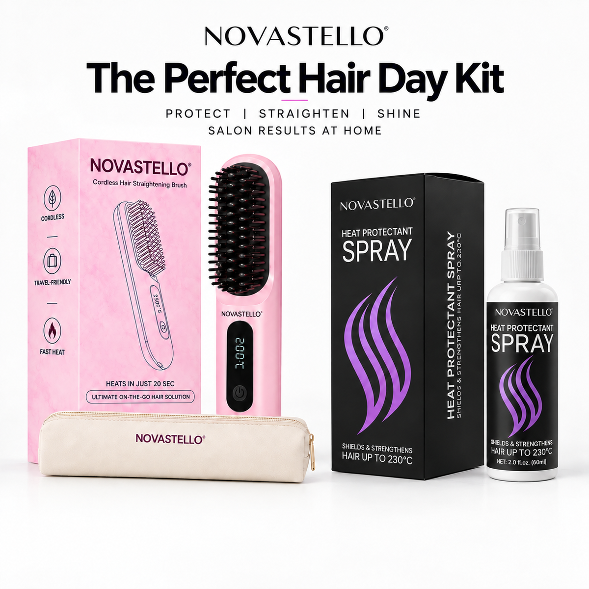 The Perfect Hair Day Kit - Smooth, protect & style your hair anywhere in minutes