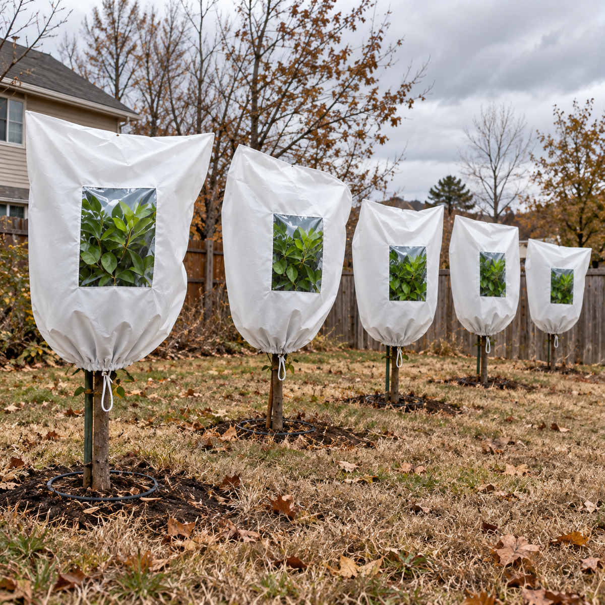 ❄️Plant Frost Protection Cover – Reusable Cover for Pots, Shrubs & Young Trees