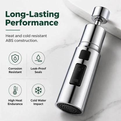 Universal Rotating Kitchen Faucet Nozzle – Flexible Sink Water Extender